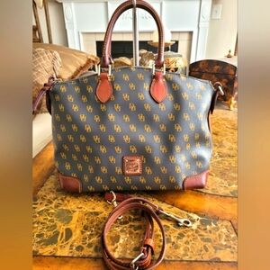 Dooney & Bourke Brown and Tan Monogrammed Men's Bag